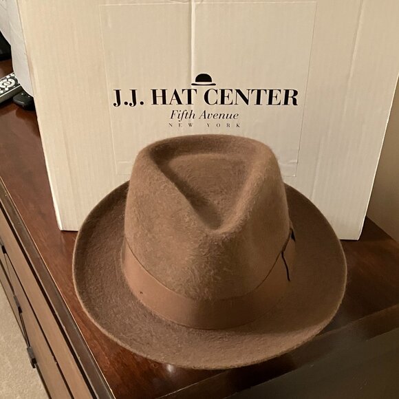 Magill Brown Teardrop Fedora - Size: 58 - Picture 2 of 14